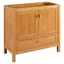 Robertson 37 single bathroom vanity set. Signature Hardware 433532 Bamboo Absolute Black Alcott 36 Single Vanity Set With Bamboo Cabinet And Stone Vanity Top Left Side Faucet Hole Faucetdirect Com
