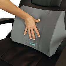 Lumbar Support Pillow By Vive Lower Back Seat Cushion For Office Chair Car Desk And Computer Therapeu Support Pillows Neck Support Pillow Lumbar Support