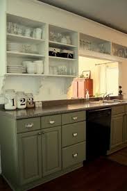 White Upper Green Lower Dark Countertops Upper Kitchen Cabinets Green Kitchen Cabinets Kitchen Cabinet Design