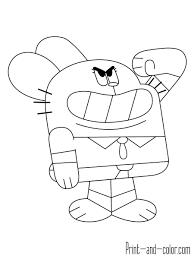 Awesome Picture Of Gumball Coloring Pages Davemelillo Com Cool Coloring Pages Coloring Pages World Of Gumball