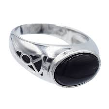 Bague Homme Pierre Noire Ovale Anneau Argent Agate You Chevalière homme pierre noire en acier de qualité supérieure. bague homme pierre noire ovale anneau argent