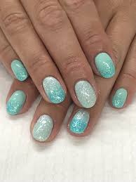 Aqua Gel Nails Light Elegance Morning Swim Snow Cone Diamond Ombre Gel Nails Beach Gel Nails Aqua Nails Beach Nails