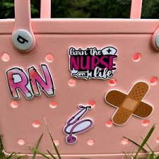 Livin the Nurse Life Bogg Compatible Purse Charm, Charms for Your Bogg Bag,  Compatible Charms for Original and Baby Bogg Bags