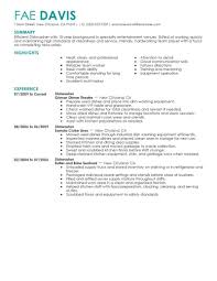 Professional Dishwasher Resume Examples Culinary Livecareer