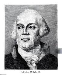 Frederick William Ii King Of Prussia Portrait Stock Illustration