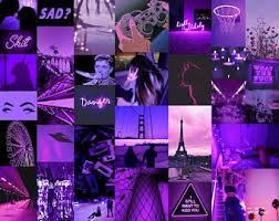 One of the coolest types of images embodying the neon purple aesthetic include images of patterns and geometric patterns. Euphoria Aesthetic Wall Collage Kit Purple Room Decor Etsy Purple Room Decor Wall Collage Purple Rooms