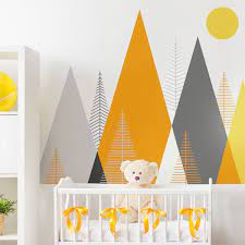 stickers enfant montagnes scandinaves antartika diy deco chambre bebe garcon deco murale chambre bebe deco chambre bebe