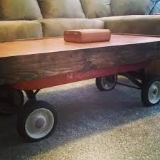 Blake Marisa S Vintage Wagon Converted To Coffee Table My Men Are Extremely Creative Coffee Table Redo Furniture Red Wagon
