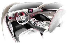Mercedes Benz Cls Scale Clay Model Car Body Design Interior Design Sketch Interior Design Classes Car Interior Sketch