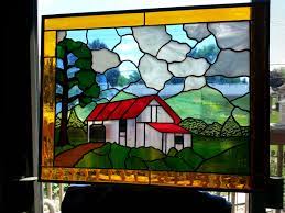 Old Barn Stained Glass Glass Art Pictures Stained Glass Mosaic