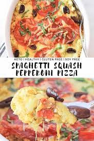 Spaghetti Squash Pizza Casserole Recipe Gluten Free Recipes For Dinner Recipes Real Food Recipes