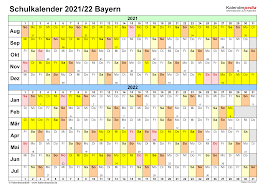 Kalenderpedia 2021 bayern / kalender 2021 bayern als pdf oder excel. Schulkalender 2021 2022 Bayern Fur Excel