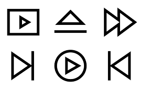 Media Controls Icon Pack In Windows 10 Style In 2021 Style Icon Pack Theme Design