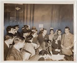 Franklin delano roosevelt, the son of james roosevelt and his second wife, sara delano roosevelt, was born hyde park, on 30th january, 1882. Franklin D Roosevelt Jr Helping Screen Veteran Applicants To Vacant Apartments Officers Service Club Commodore Hotel New York International Center Of Photography
