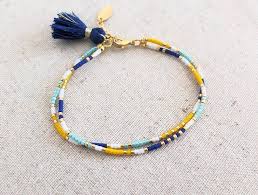 Bracelet perle de rocaille modele. Le Produit Bracelet Colore Boheme En Double Apprets Dores Bijoux Bijoux Perles Creation Bijoux