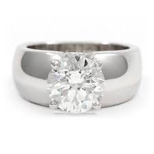 Thick Band Stick An Oval In That Bad Boy And You Ve Got Me Wide Band Engagement Ring Round Diamond Engagement Rings Engagement Rings