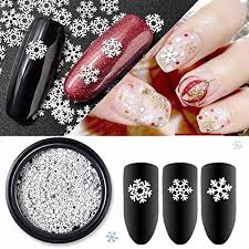 Cute and easy summer nails. Nair Art Putars Snowflake Shaped Dazzling Nail Sticker Colorful Cute Easy Nail Art Decoration For Christmas Decorations Buy Online In Dominica At Dominica Desertcart Com Productid 52392397