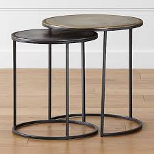 Round side table, metal end table, nightstand/small tables for living room, accent tables cheap, side table for small spaces,gold & gray by aojezor 4.5 out of 5 stars 2,197 $48.99 $ 48. Metal End Tables Crate And Barrel