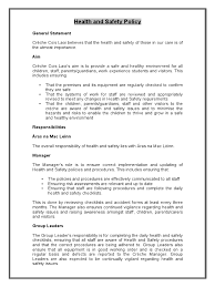 Maybe you would like to learn more about one of these? Health And Safety Policy Child Care Relationships