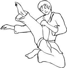 Karate Kid Karate Kid Jumping Kick Coloring Page Karate Kid Coloring Pages Karate