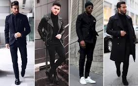 All Black Outfits For Men 2021 Style Guide Shirt black grunge dark aesthetic clothes letters design fit.