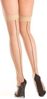 Be Wicked Women's Sheer Thigh High Stockings, Nude, One Size