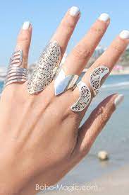 Happygolicky jewelry is the best boho jewelry brand, sterling silver, handmade in the usa. Full Finger Statement Sterling Silver Ring Flower Of Life Symbol Chunky Silver Rings Boho Rings Bohemian Rings