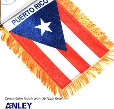 The puerto rican flag consists of 5 alternate red and white stripes. Tropically Rooted Puerto Rico Flag For Your Rear View Mirror Puerto Rican Flag For Car Car Flags Auto Accessories Rayvoltbike Com