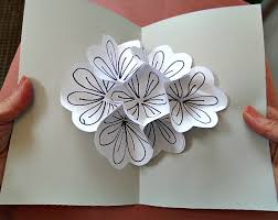Be sure you fold between the petals. Pop Up Flower Card Craftbits Com
