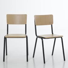 Chaises Empilables Style Ecolier Hiba Lot De 2 La Redoute La Redoute Mobilier De Salon Style Ecoliere Chaise