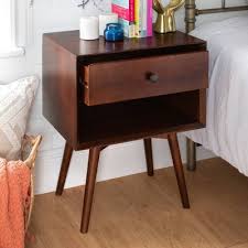 Other than that, i'm not sure what to do for a rug, nightstands, and whether or not to hang curtains in the we have a teal ikea rug in there now that is way too small, but i think i like the teal with the. Brown Nightstands Bedside Tables Target