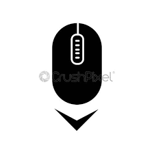 Scrolling Mouse Black Glyph Icon Down Arrowhead Indicator Internet Page Stock Vector Crushpixel There's even a 3d arrow ➫! scrolling mouse black glyph icon down