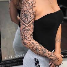 2020 Fashionable Female Tattoo Designs In 2020 Shoulder Tattoos For Women Sleeve Tattoos For Women Mandala Tattoo Sleeve Women