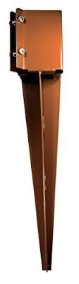 Our stakes are made from the lightest weight materials like titanium, carbon fiber or high grade aluminum. One Stop Outdoor Heavy Duty Fence Mailbox Post Anchor Brown Metal Ground Spike Brown Powder Coated 24 In X 4 Inch Buy Online In Belize At Belize Desertcart Com Productid 184309702
