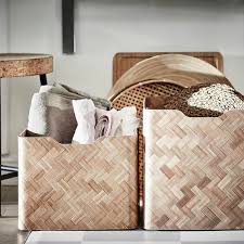Bullig Box Bamboo Brown 25x32x25 Cm Ikea Ireland Ikea Bamboo Billy Bookcase