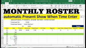 Monthly Employee Duty Roster Format Excel In 2020 Roster Excel Schedule Template