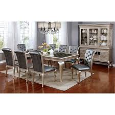 Made with quality birch wood, this set is built to last and comes with four chairs. 9 Piece Glass Dining Table Set Off 59