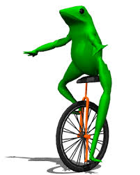 This jermyn polyresin frog on the bicycle figurine is a final decorative touch to the house making it beautiful, elegant and stylish. What Is Here Come Dat Boi The Unicycling Frog