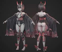Shuten Douji WIP | ucupumar on Patreon | T-pose, Concept art characters, 3d  model character