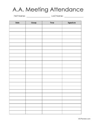 Last will and testament forms free printable; Free Attendance Sheet Template Word Pdf Excel Image