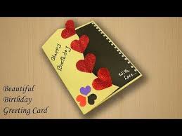 Make a simple and lovely birthday card in. Beautiful Birthday Greeting Card Idea Beautiful Handmade Birthday Card Greeting Cards Handmade Birthday Simple Birthday Cards Card Making Birthday