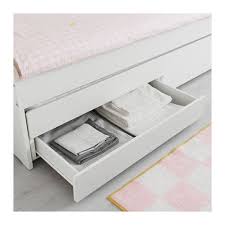 Slakt White Bed With Underbed And Storage 90x200 Cm Ikea Pull Out Bed Bed Frame Bed Storage
