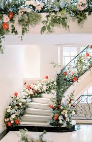 A staircase that leads from your entrance into the home, or from a living room to an upstairs bathroom, for example, is ideal for adding some. 12 Fabulous Wedding Staircase Decoration Ideas Wedding Stair Decor