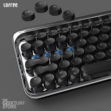 Presenting the stylish Lofree Dot Knight Edition mechanical keyboard. We've  got the complete set and it's up for preorder! This set consists of a shiny  metallic bluetooth keyboard, maus, palm rest and