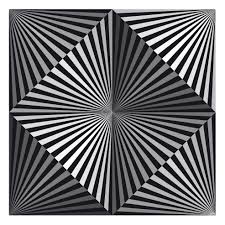 Black And White Optical Illusion Square Op Art Image Of The Day August Art Cube Optical Illusions Art Op Art