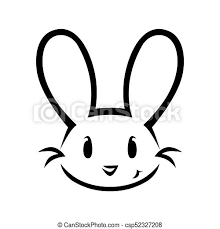 Get this free easter coloring page and many more from primarygames. Cute Bunny Face On White Cute Bunny Face Outline On White Background Canstock