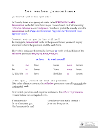 This pronoun introduces the dependent clause that describes someone or something mentioned in the main clause. Les Verbes Pronominaux