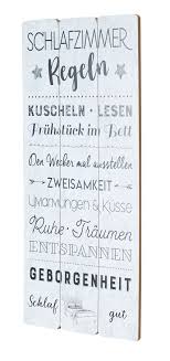 Ein wunderschönes wandposter oder eine fotoleinwand laden zum träumen ein: Holzschild 30x60cm Schlafzimmer Regeln Weiss Spruch Deko Wandbild Schild Wanddeko Levandeo