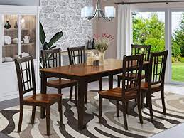 As you peruse dining tables for sale, reflect on your family's lifestyle. Amazon Com 7 Pc Formal Dining Room Set Dining Table And 6 Chairs For Dining Room Furniture Decor