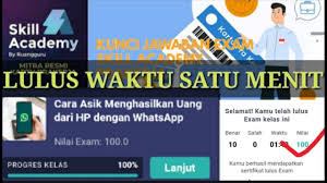 Kunci Jawaban Pre Dan Post Exam Cara Asik Menghasilkan Uang Dari Hp Dengan Whatsapp Hanya Satu Menit Youtube
